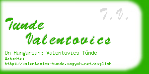 tunde valentovics business card