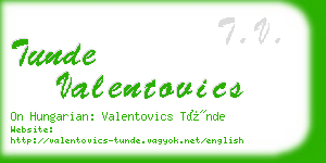 tunde valentovics business card